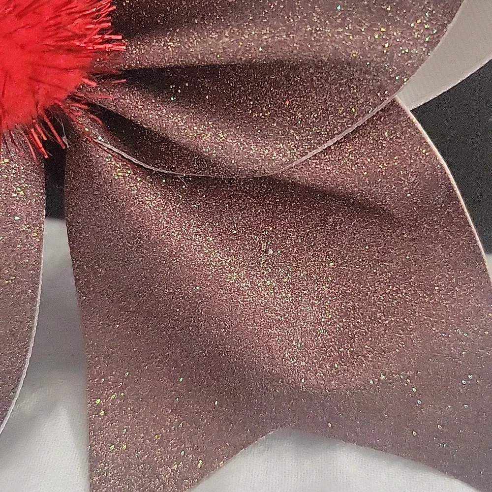 Christmas cheer bow Rudolph the red nose reindeer